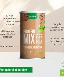 Plant proteins of Pea and Rice - Flavor Banana - Vanilla BIO, 400 g